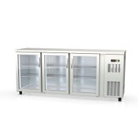 bar cooling counter 530 stainless steel / glass doors