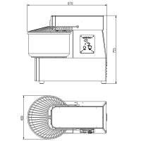 EASYLINE Teigknetmaschine fester Kessel - 40 Liter / 400 Volt