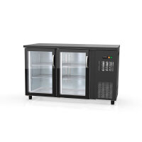 TOPLINE bar cooling table 530 black / with 2-4 glass doors