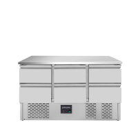 EASYLINE Kühltisch Mini 700 / 3-fach - mit 6 Schubladen