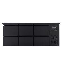 EASYLINE Barkühltisch schwarz / 6 Schubladen - 425 l